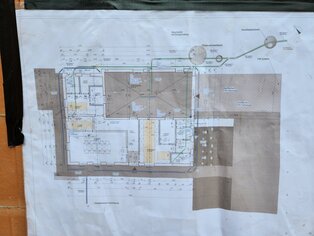 Hier sehen Sie den Bauplan des neuen Feuerwehrgerätehauses.